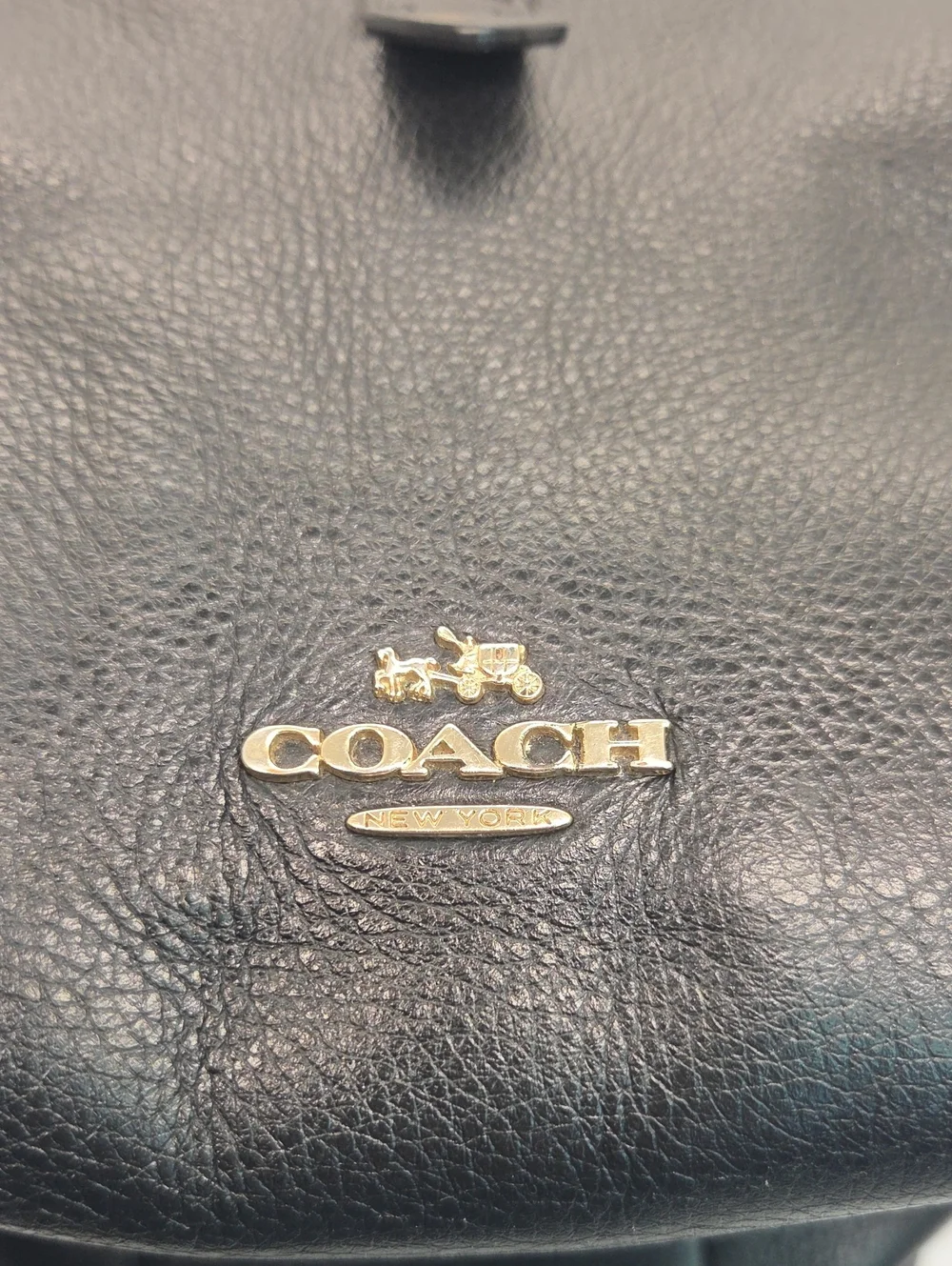 Coach Madison Phoebe Small Black Leather Shoulder Hobo Bag